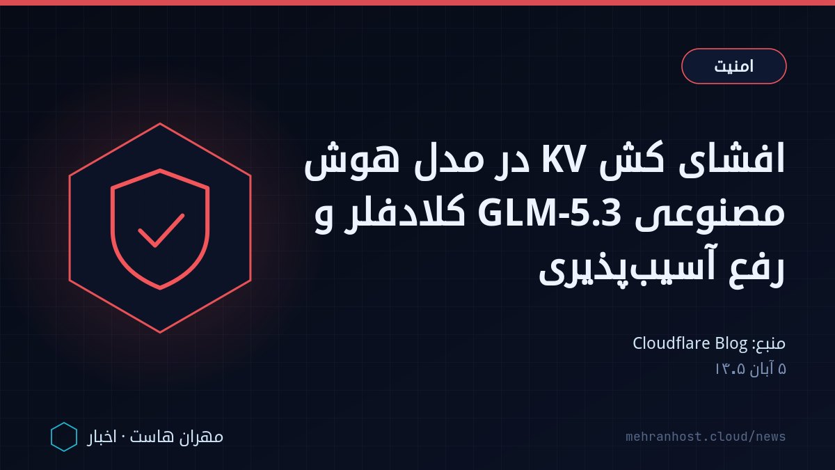 تصویر خبر: افشای کش KV در مدل هوش مصنوعی GLM-5.3 کلادفلر و رفع آسیب‌پذیری — امنیت، به نقل از Cloudflare Blog